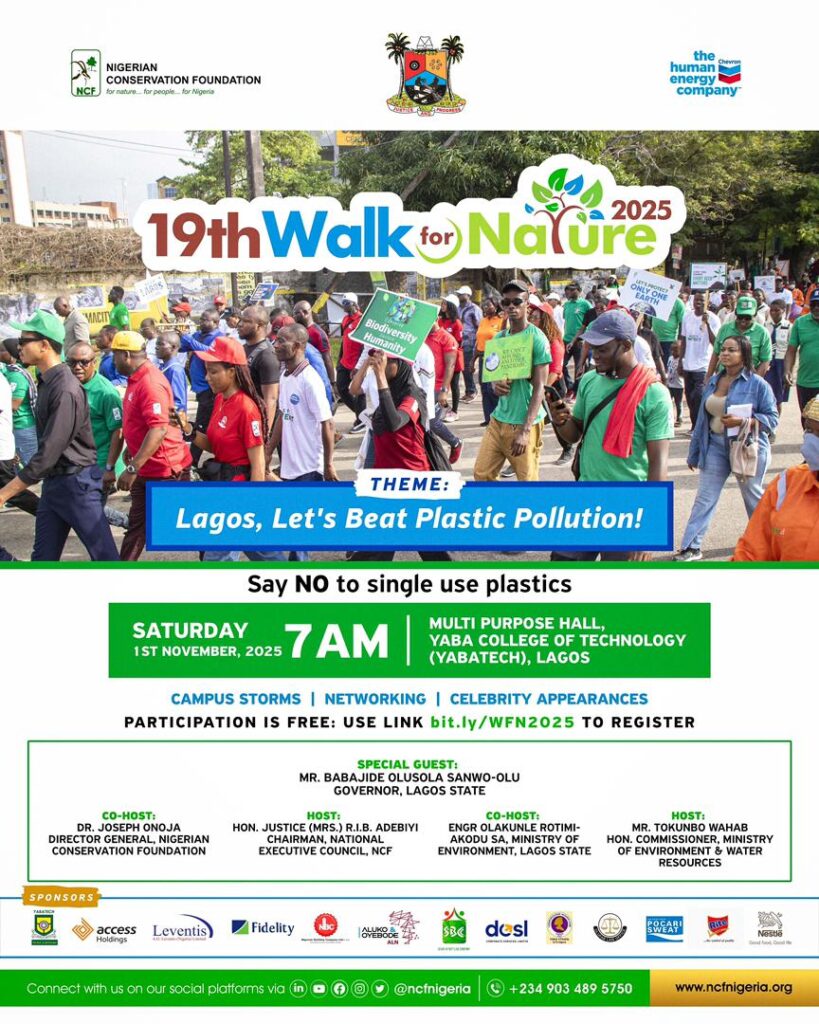 LASG, NCF, and others Lead Campaign to Beat Plastic Pollution Through the 19th Walk for Nature